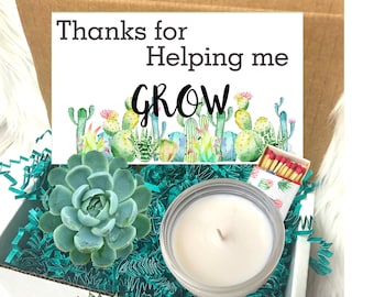 teacher appreciation gifts, friend appreciation gift, thank you for helping me grow, thanks for helping me gift, good gifts for teachers