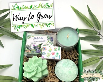 Way to Grow Gift Box, Promotion Job Congrats Congratulations New Job Celebration Send a Gift Bath Body Spa Gift Set for her