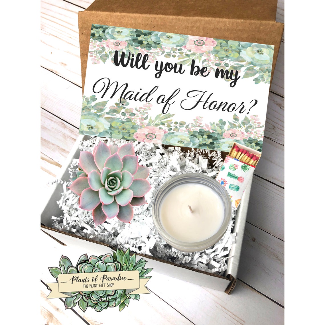 Will You Be My Maid Of Honor Gift Box Maid Of Honor Proposal | Etsy