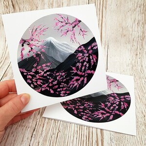 Cherry Blossom Blank Greeting Card Art Print - Etsy UK