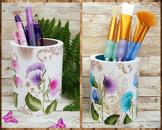 Pen Holder Brush Holder Storage Pot Desk Accessories Desk Etsy