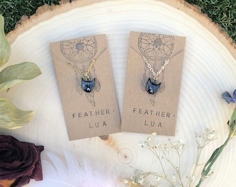 Glitter Black Kitty Necklace – Adjustable Cat Charm Jewelry