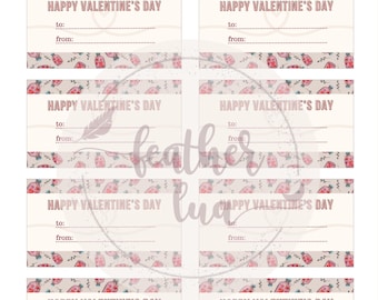 Etichetta o etichetta regalo per bottiglia con messaggio di San Valentino, stampa digitale per progetti di artigianato e design