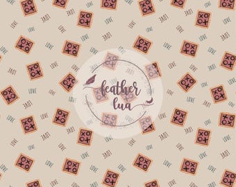 Modello digitale senza soluzione di continuità per biscotti XOXO di San Valentino per progetti di artigianato e design