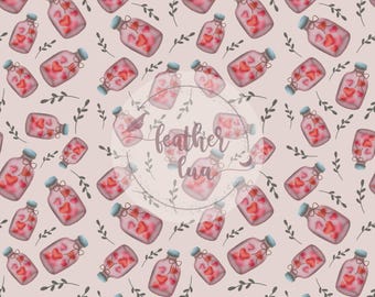 Modello digitale senza soluzione di continuità per bottiglia con messaggio segreto di San Valentino per progetti di artigianato e design