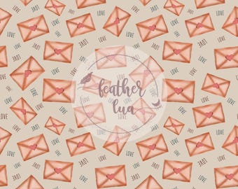 Busta per lettera d'amore di San Valentino, modello digitale senza soluzione di continuità per progetti di artigianato e design