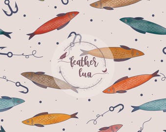 Modello digitale senza cuciture "Sardine Ocean" per progetti di artigianato e design