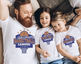 Dad Daughter Match, Dad Daughter Matching Basketball Team Shirts, Dad and Daughter Matching Tee, Father's Day Gift, Dad Gift, Daddy Gift