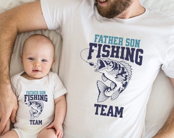 Chemises de pêche père fils correspondant à la pêche père et fils, T-shirt de pêche père et fils, T-shirt de pêche père et fils, . Fête des Pères, Fêtes des Pères