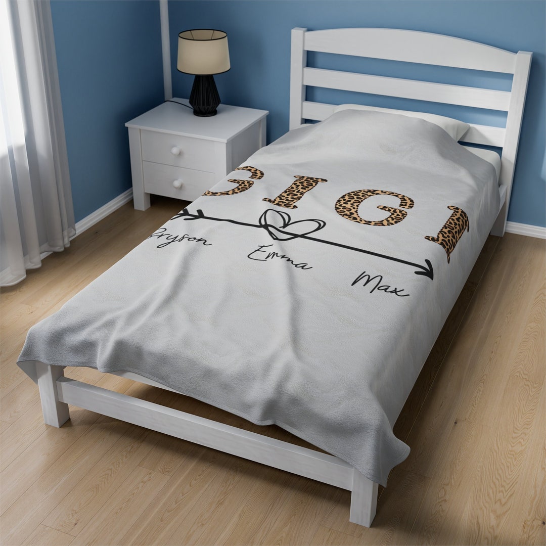 Gigi Blanket Customized Blanket for Gigi Gift Personalized Blanket With Grandkids Names Custom