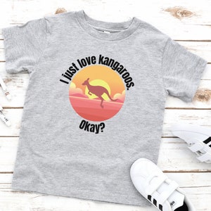 Kids Kangaroo Shirt I Just Love Kangaroos Okay Kangaroo Lover Gift Cute Christmas Birthday Gift Idea Girls Boys Toddler Youth Baby Bodysuit