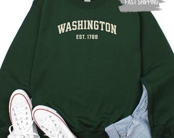 Washington Sweatshirt, WA State Shirt for Men or Women