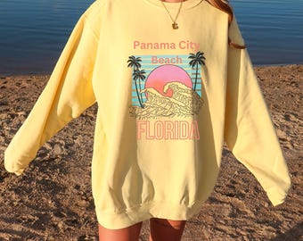 Panama City Beach Sweatshirt Comfort Colors, Florida Beach Crewneck