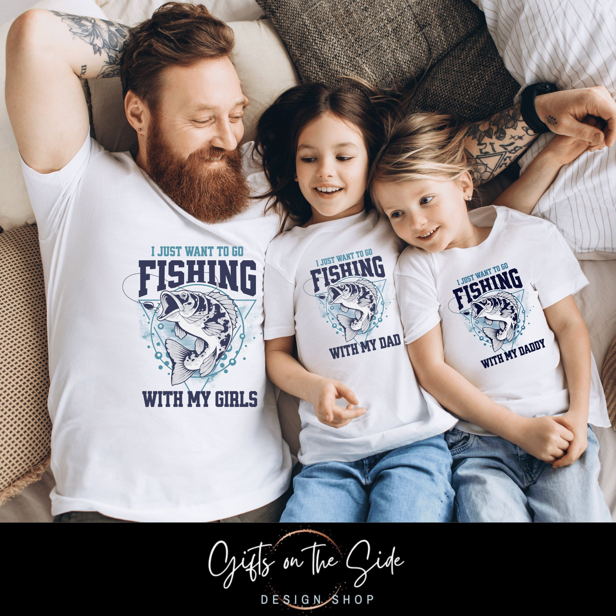 Father's Day Matching Fishing Shirt for Dad Grandpa Kids Grandkids