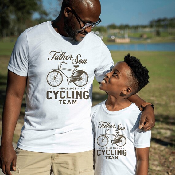 Father Son Cycling Shirts, Matching Father and Son Cycling Tee, Father Son Cycling Tee, Daddy and Son Tee, . Father's Day, Fathers Days