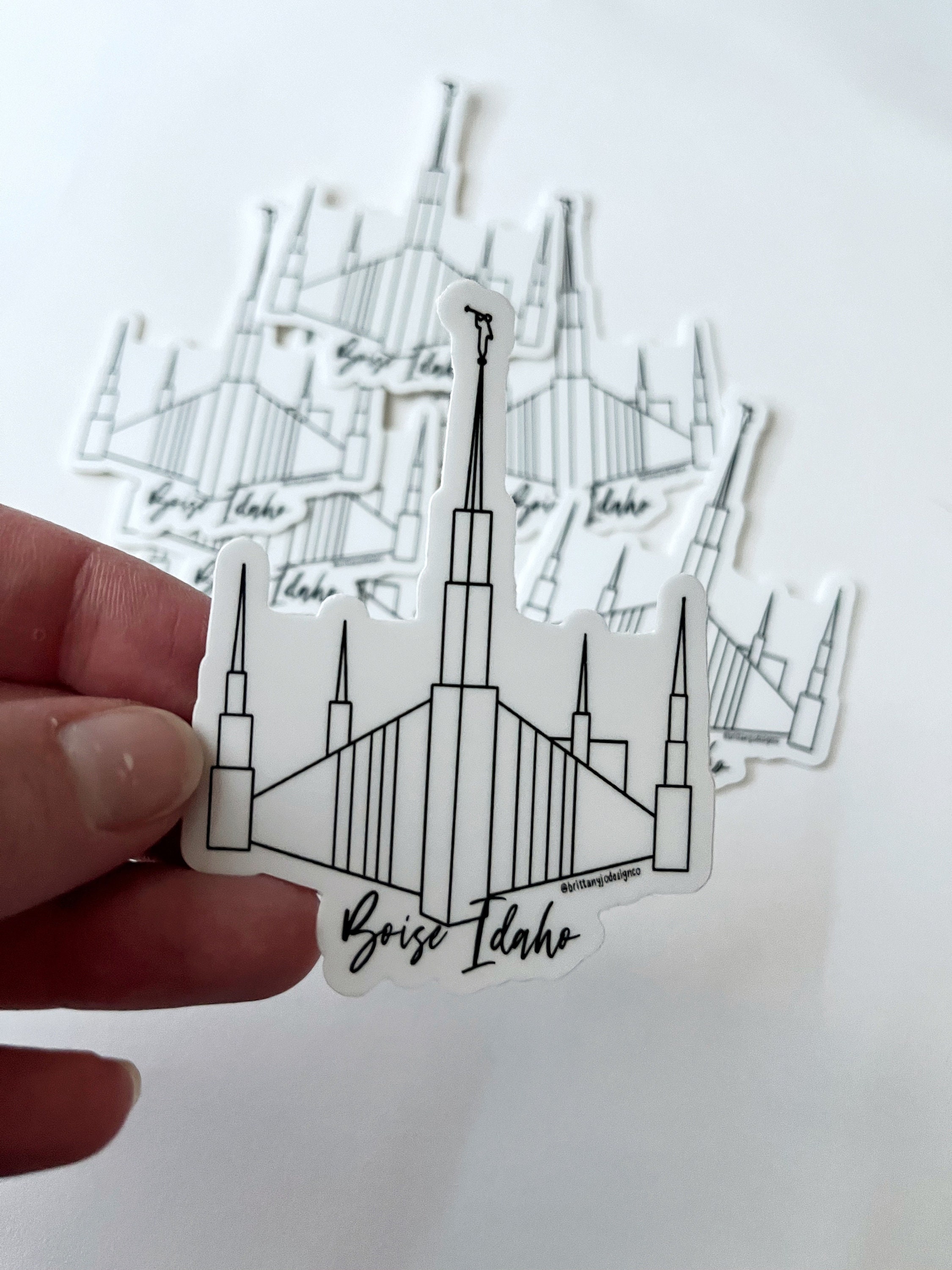 Boise Idaho Temple Sticker, Line Drawing Art - Etsy