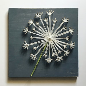 Dandelion string art perfect for everyday home decor, wood signs, gift ideas for her, floral designs for the home, uplift a friend