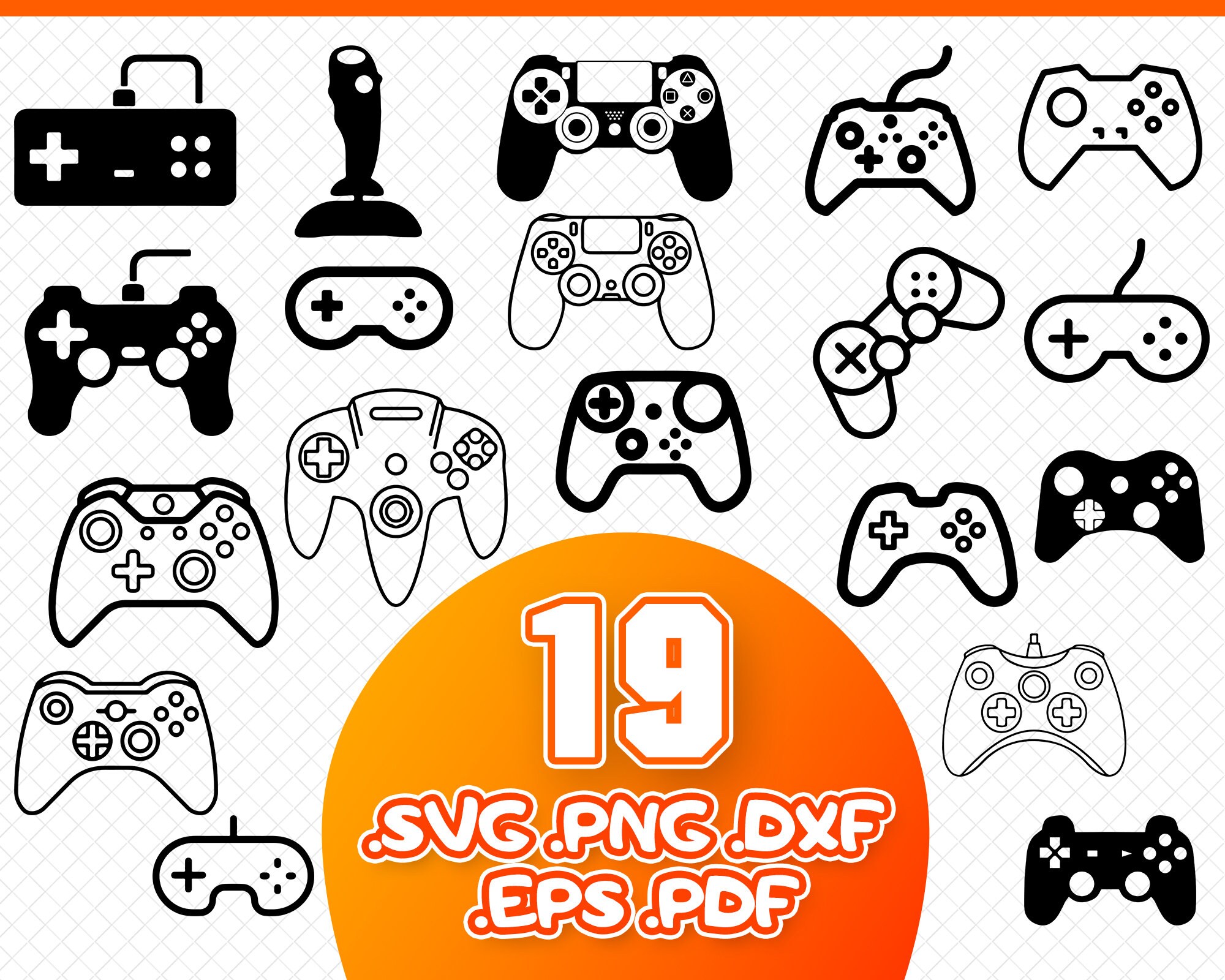 Game Controller Svg Video Game Svg Joystick Svg Gamer Svg Etsy