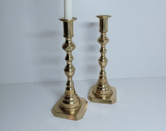 Candlestick Japanese made in Japan brass two-piece two metal vintage candlestick candle holder candelabra handmade