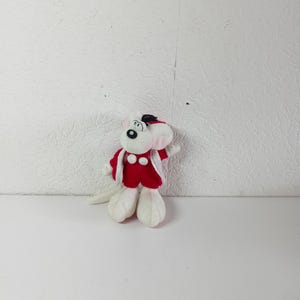 Diddlmaus, Diddlina, topo Diddl con cappotto natalizio, topo di peluche, giocattolo di peluche, giocattolo di peluche, giocattolo Diddel, oggetti da collezione