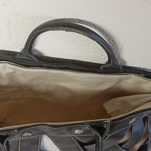 Adax Bag, borsa shopping, borsa shopping con interno removibile, borsa, Adax Copenhagen, utensili, pelle e tessuto, donna, vintage immagine 5