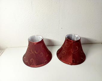 Lampshade red burgundy shade table lampshade, pink shade made of fabric on metal base vintage board lamps, price per unit