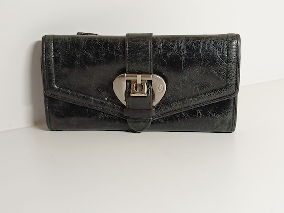 Francesco Biasia Leather Ladies Wallet Wallet Ladies Good Vintage Black Etsy Canada