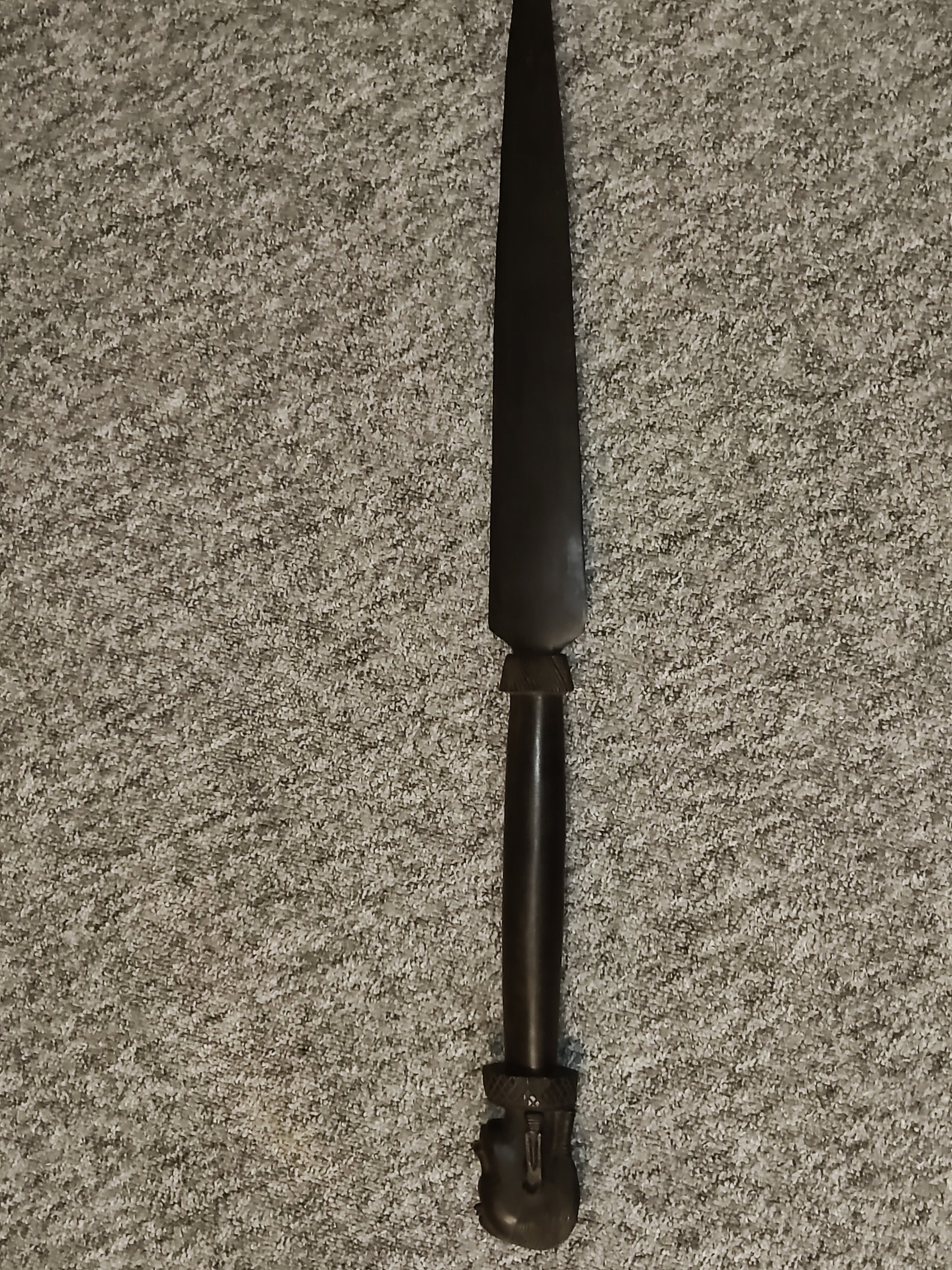 Afrikanische Schnitzerei Schwert mit Kopf langem Griff | Etsy