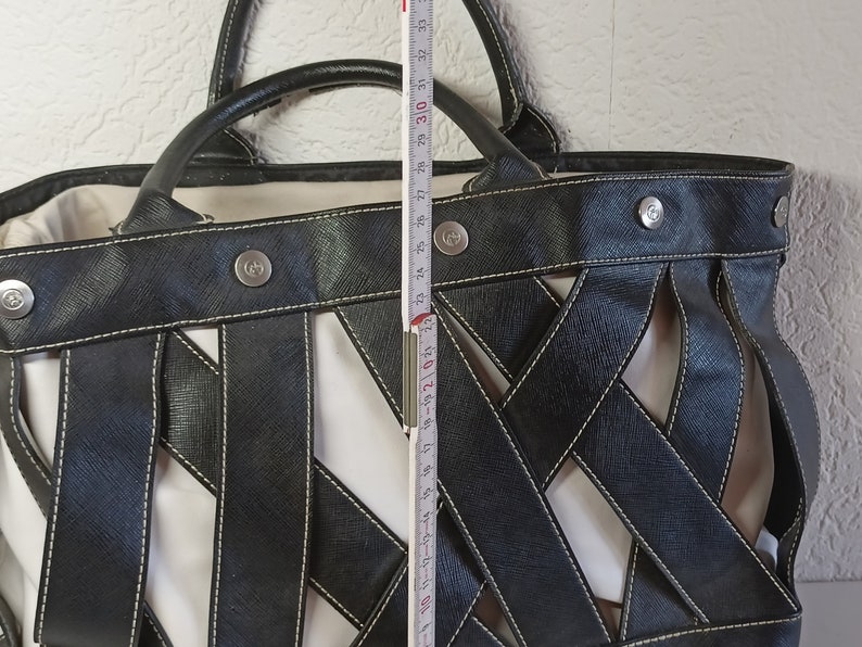 Adax Bag, borsa shopping, borsa shopping con interno removibile, borsa, Adax Copenhagen, utensili, pelle e tessuto, donna, vintage immagine 8