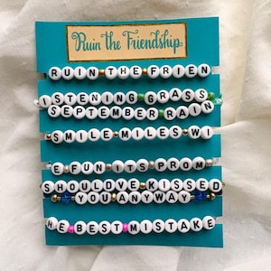 Set of 6 Music-Inspired Beaded Friendship Bracelets - Ruin The Friendship