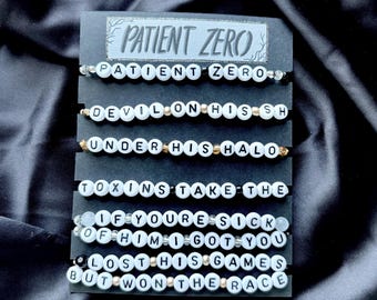 Set of 6 Music-Inspired Beaded Friendship Bracelets - PAT1ENT ZER0