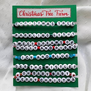 Set of 6 Holiday Music-Inspired Friendship Bracelets - Christmas Tree