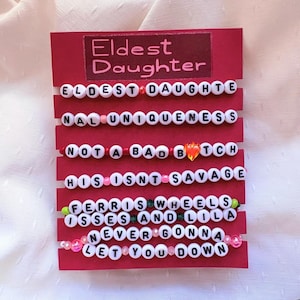 Set of 6 Music-Inspired Beaded Friendship Bracelets - Eldest Daughter