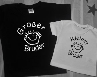 Kinder T-Shirt mit Spruch Großer Bruder kleiner Bruder Geschwister T-Shirt Geschenk IK033