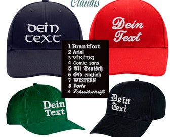 Baseball cap with your text or name for adults