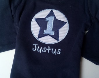 Shirt T-Shirt Bio Baumwolle 1. Geburtstag Pullover mit Stern für Jungs Geschenk