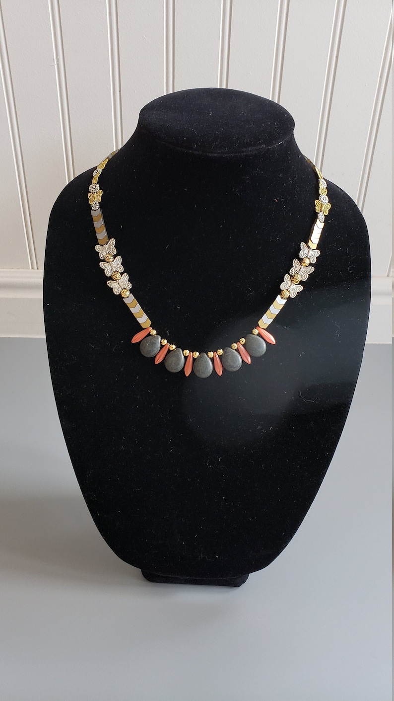 Silver and Gold Butterfly Necklace
