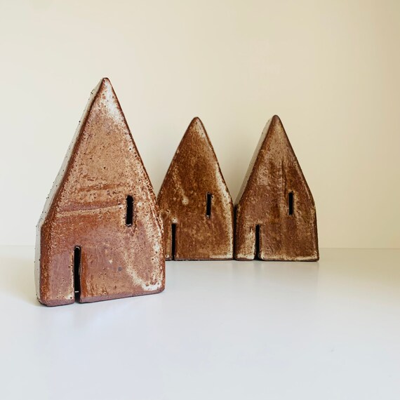Medium-sized handmade ceramic house Swedish seller. Personal gift Miniature architecture