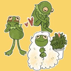 sad frog puppet sticker pack!