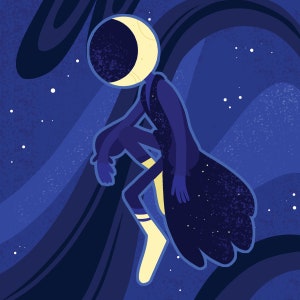 adesivo de cabeça de objeto lunar!!