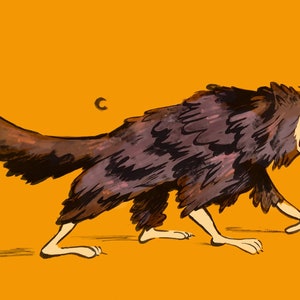 werewolf postcard