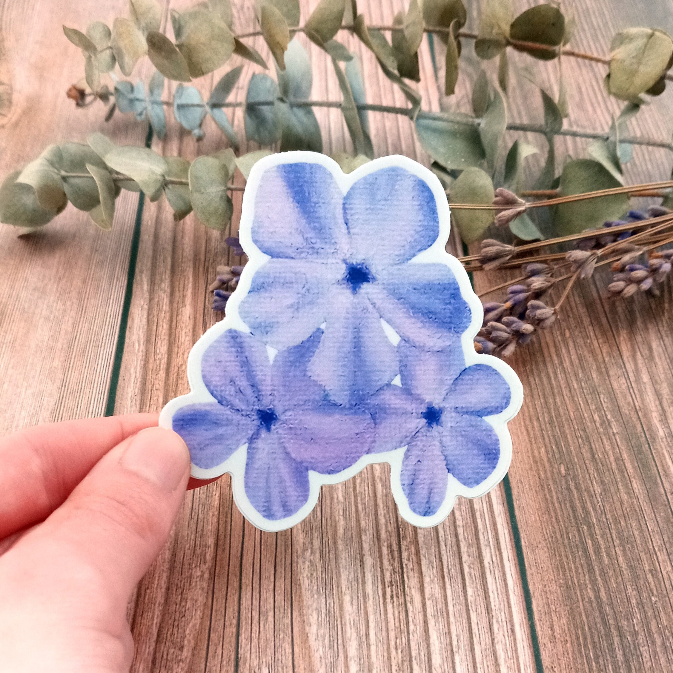 Purple Phlox Vinyl Sticker Based on Original Flower Painting | 3 Inch Matte Finish Sticker | Weatherproof, Dishwasher Safe, UV Protected
