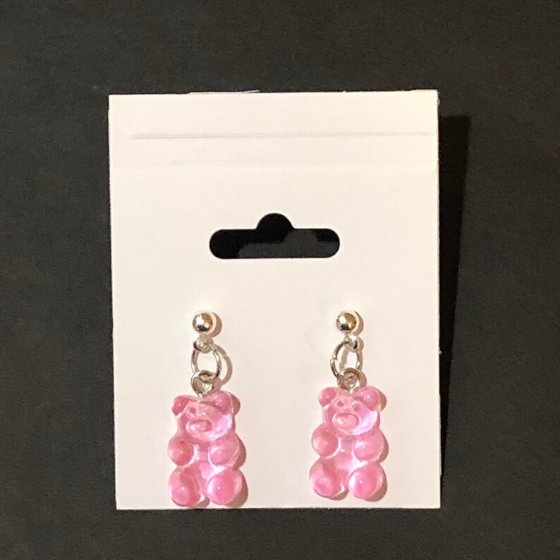 Pink Gummy Bear Earrings