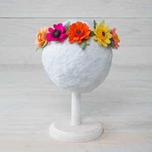 Girl&#39;s and Women&#39;s Gerber Daisy Felt Flower Crown