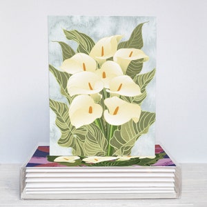 Art Deco Calla Lily Note Card Set