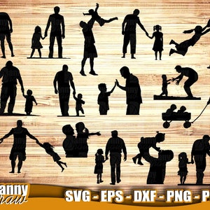 Dad Silhouette svg, Vatertagssvg, Vatertagspaket svg, dad bundle svg, dad svg, svg, png, dxf, eps, pdf, DD0061