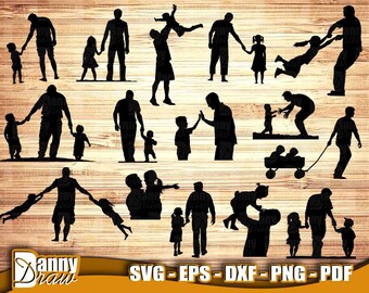 Dad Silhouette svg, Father's Day svg, fathers day bundle svg, dad bundle svg, dad svg, svg, png, dxf, eps, pdf, DD0061