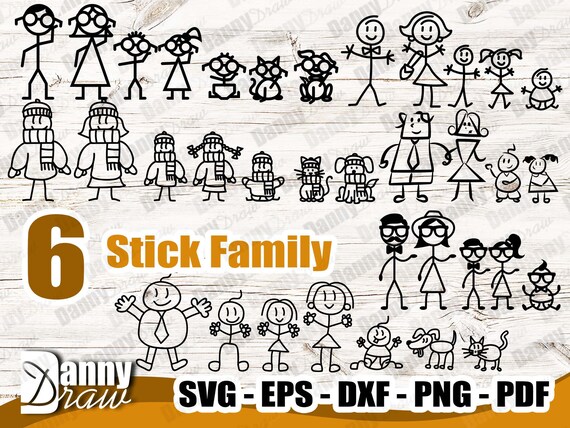 Download Stick Family Svg Family Pack 02 Family Silhouette Svg Stick Etsy