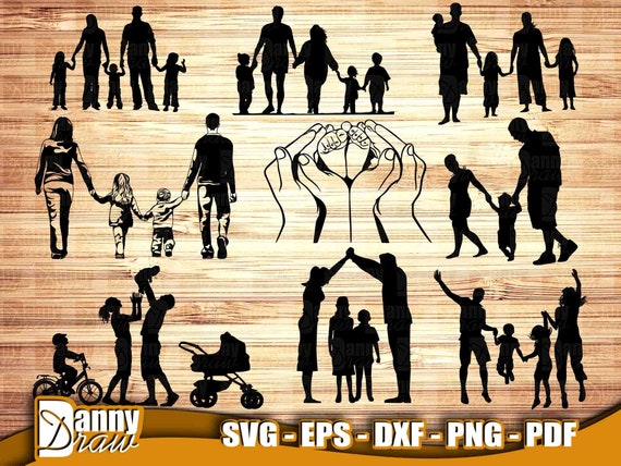 Family Silhouette Svg Family Svg American Family Svg Family Etsy