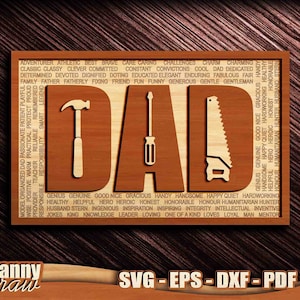 DAD svg, DAD Tools svg, Dia dos Pais svg, Dad life, Arquivo de corte de sinal de pai, Arquivo de corte de sinal de pai, Arquivo de corte a laser, Laser CNC, Glowforge, DD0112